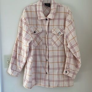 HFX plaid flannel jacket, size large